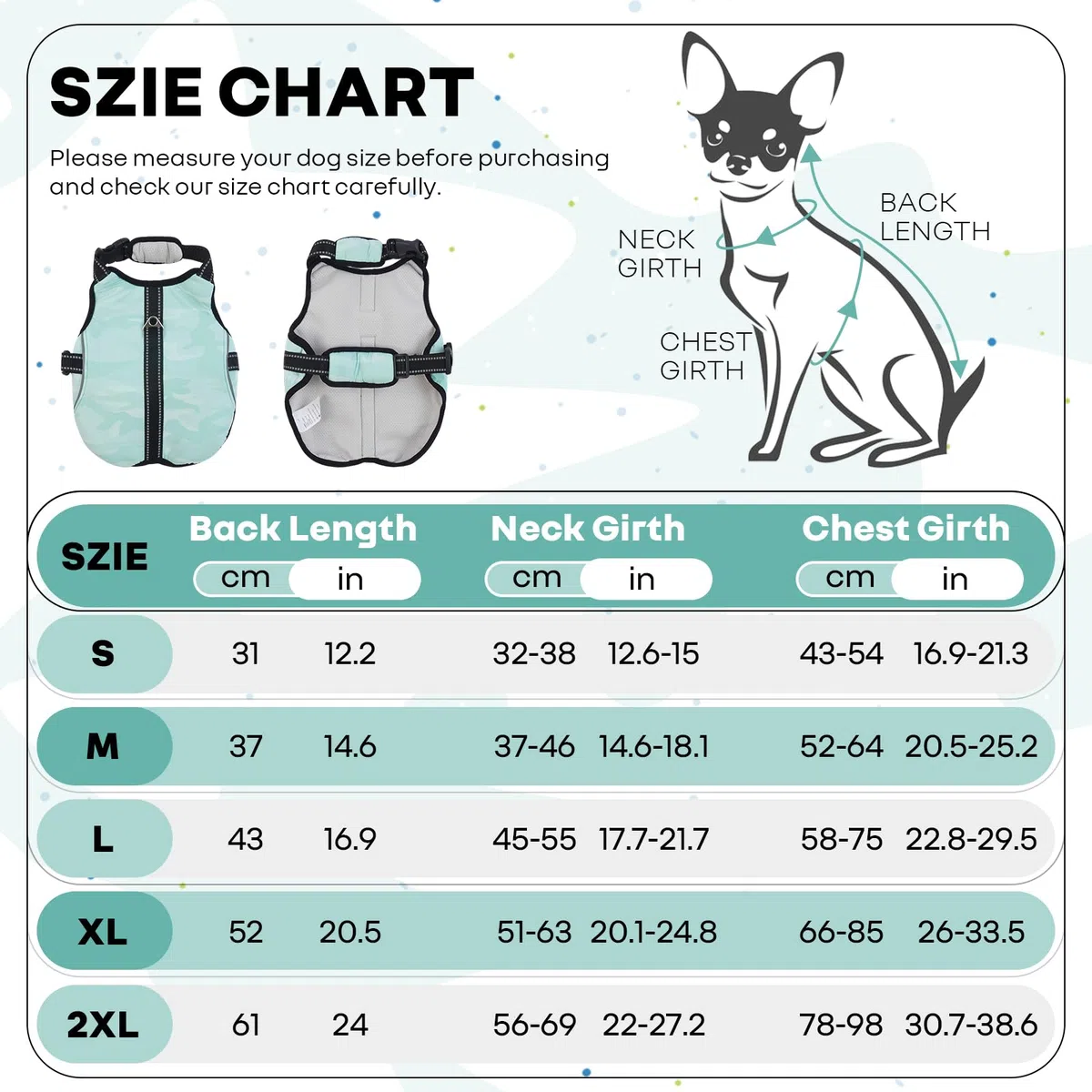 Gilet Réfrigérant pour Chien, Manteau Refroidisseur d'évaporation Manteau Rafraichissant pour Chien Veste de Refroidissement Confortable Protection Contre Le Soleil(Vert, L)