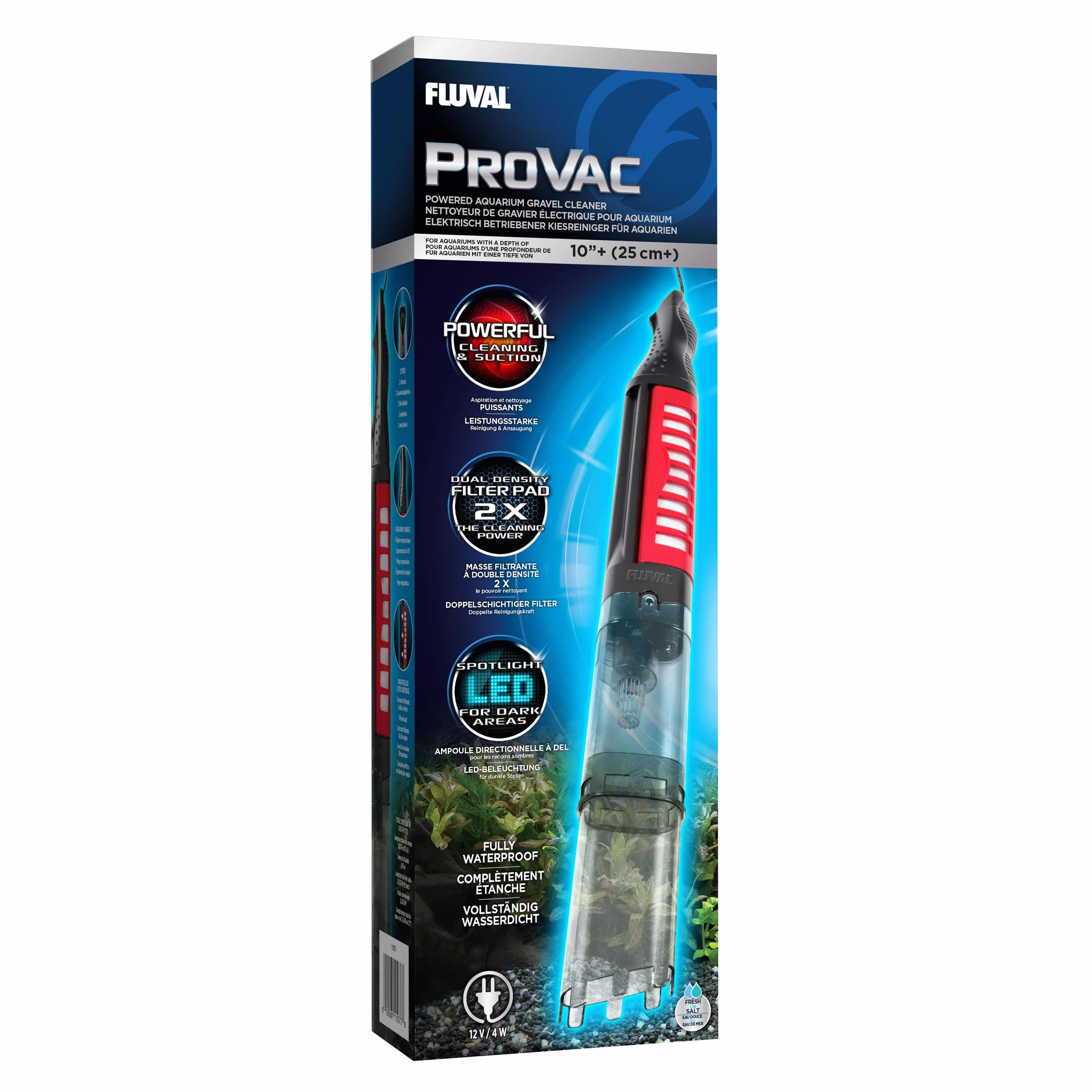Fluval 11077 Pro Vac Bodengrundreiniger, schwarz