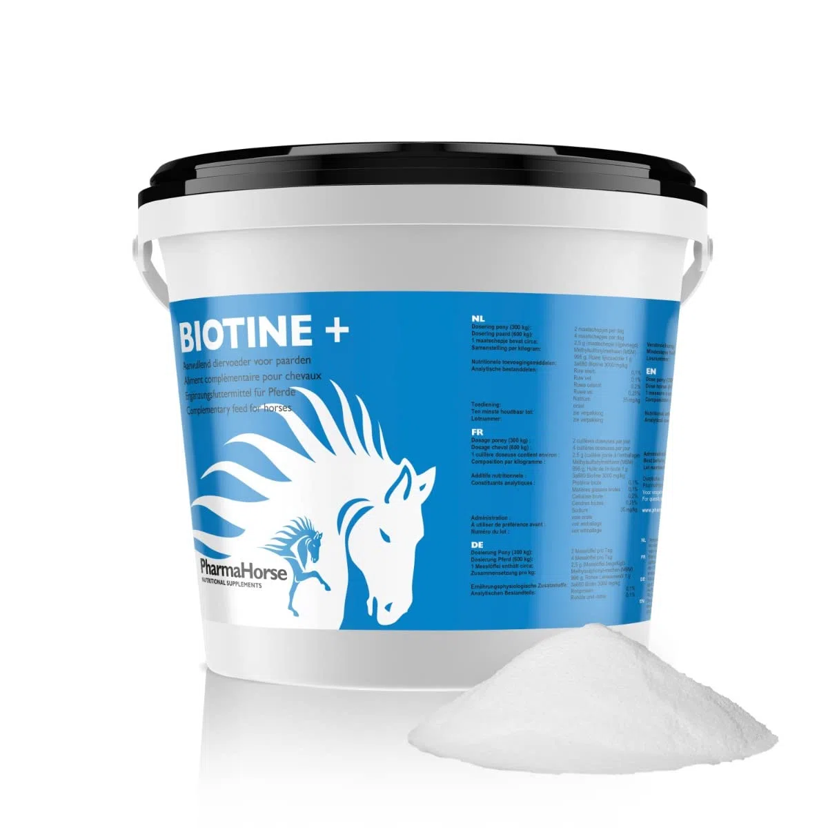 PharmaHorse Biotine+ | Biotine Cheval | Croissance cellulaire Cheval | Peau & Fonctions nerveuses | Métabolisme énergétique | Pas de sucres ajoutés | 1000 grammes