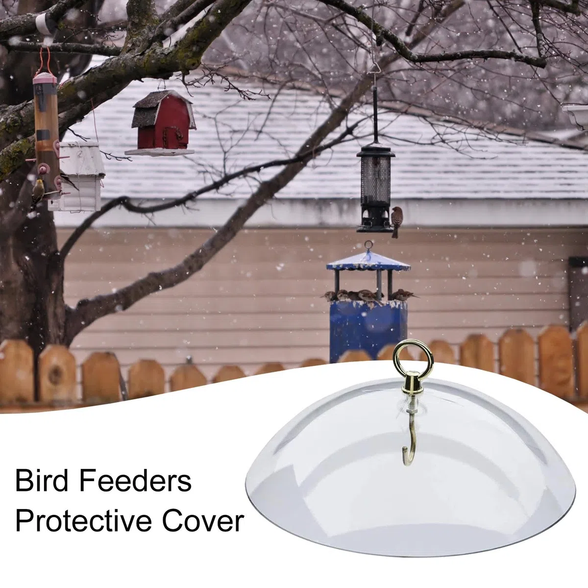 Bird Feeder Cover - Bird Feeder Cover | Feeder Baffle | Bird Feeder Protective Dome, Bird Feeder Protective Dome To Keep Feeders Dry, Hummingbird Feeder Rain Cover from Weather And Sun