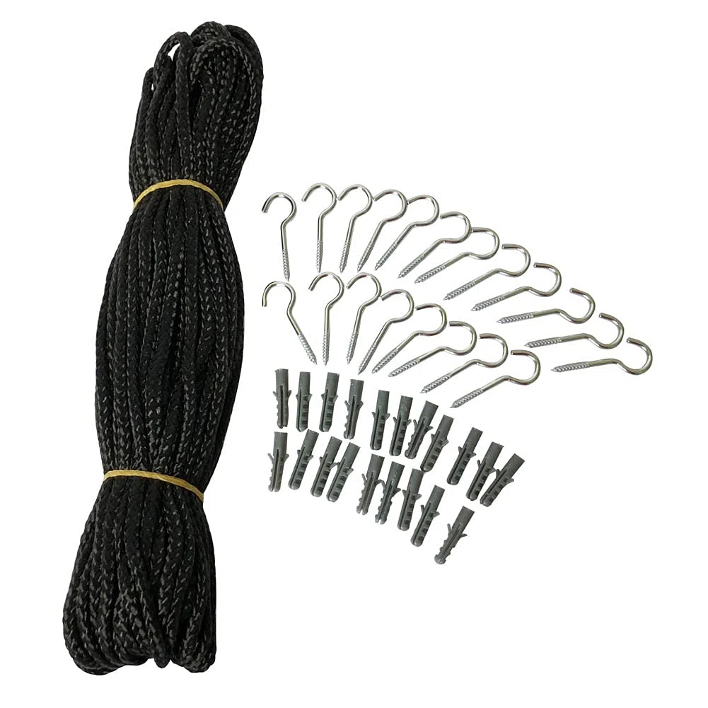 Filet de sécurité pour Chat (Filets de Balcon) avec Fil renforcé, 6x3m; résistant aux morsures; Noir