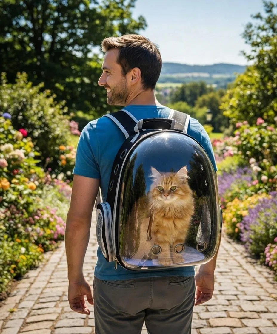 Sac à Dos pour Chat & Chien I Sac de Transport Respirant - Idéal pour Voyager I Approuvé par Les compagnies aériennes