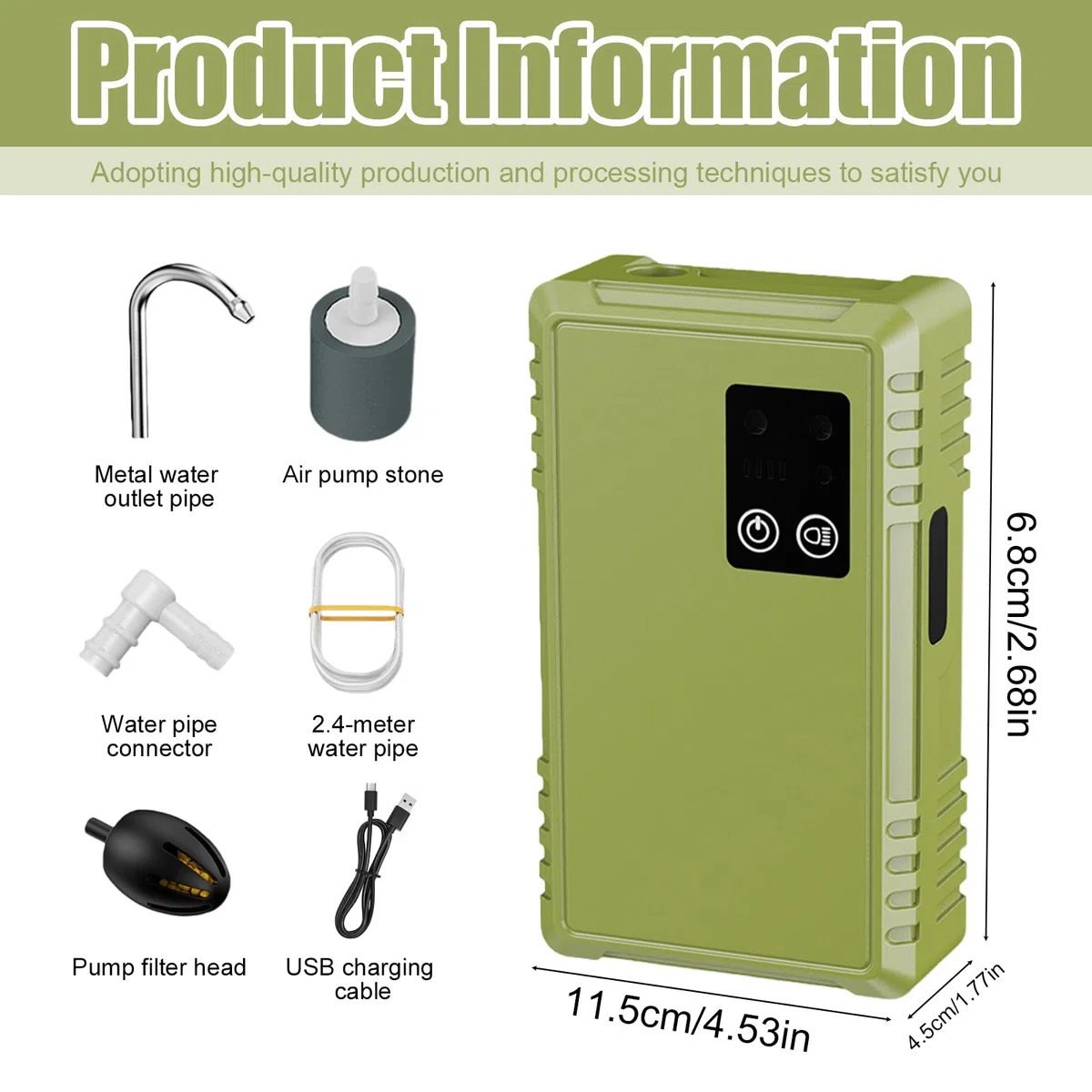 Pompe à Eau Pêche, 2200mAh Pompe à Air D'aquarium Rechargeable, Pompe à Oxygène, Pompe à Air D'aquarium Pompes Oxygène avec Veilleuse LED pour la Pêche en Plein Air et Les Pannes de Courant