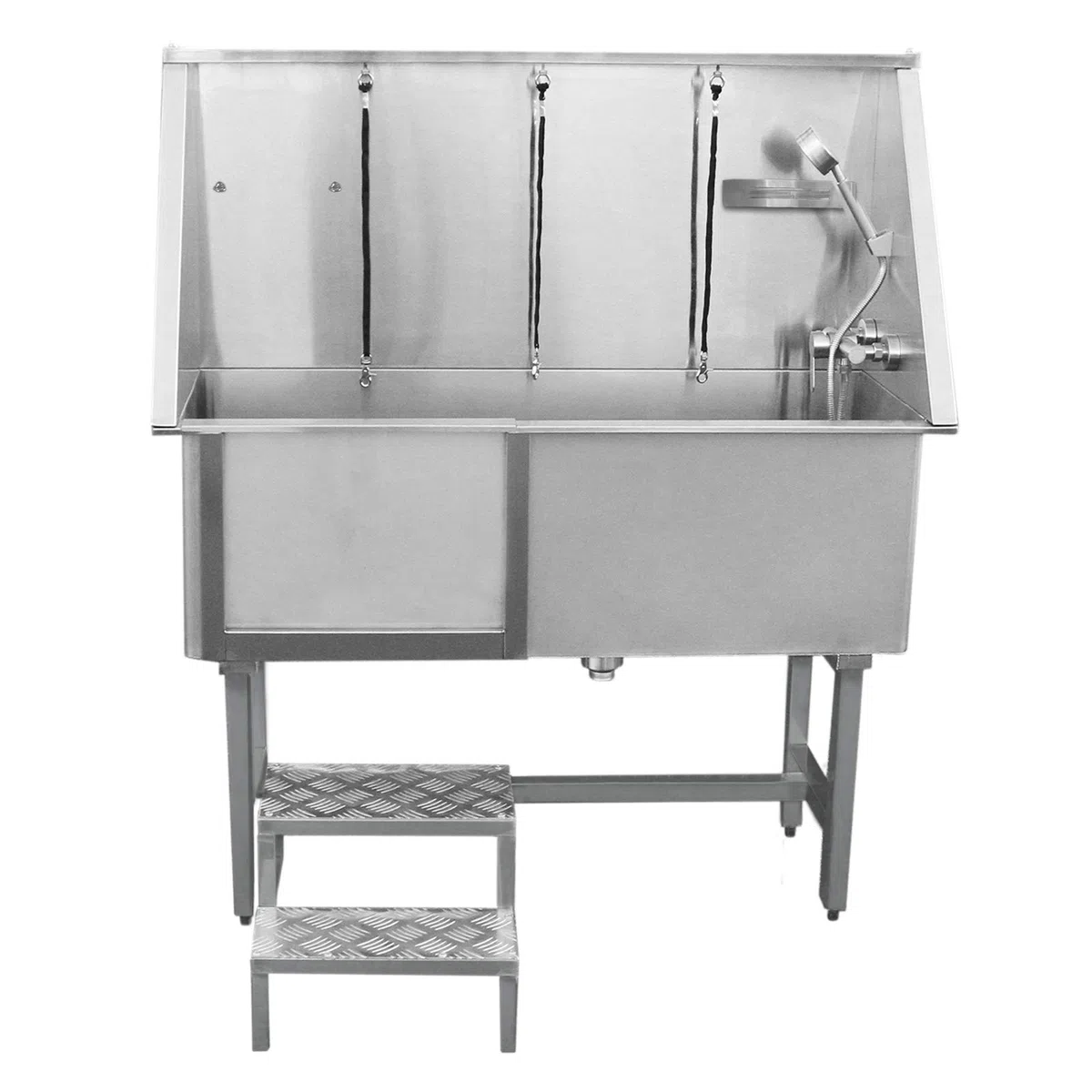 Monster Shop Baignoire de Toilettage Professionnelle Table Toilettage Chien 400mm en Acier Inoxydable Animaux de Compagnie Grand Bain de Toilettage