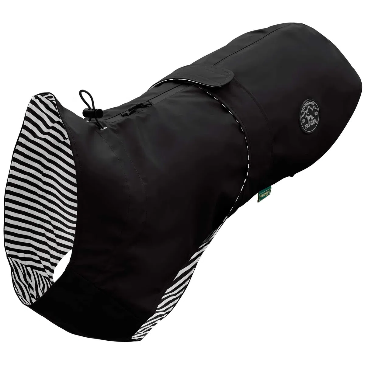 HUNTER Manteau de Pluie pour Chien Milford, Couleur : Noir, Coupe Ergonomique pour Une Protection optimale, réglable Individuellement, Fermeture éclair pour Porte-Vaisselle, Facile d'entretien et