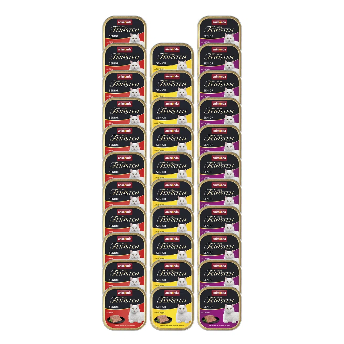 animonda Vom Feinsten Senior Variété (32 x 100 g), Nourriture Humide Senior pour Chats âgés à partir de 7 Ans, Nourriture pour Chats sans céréales ni Sucre, avec 100% d'ingrédients Frais et charnels