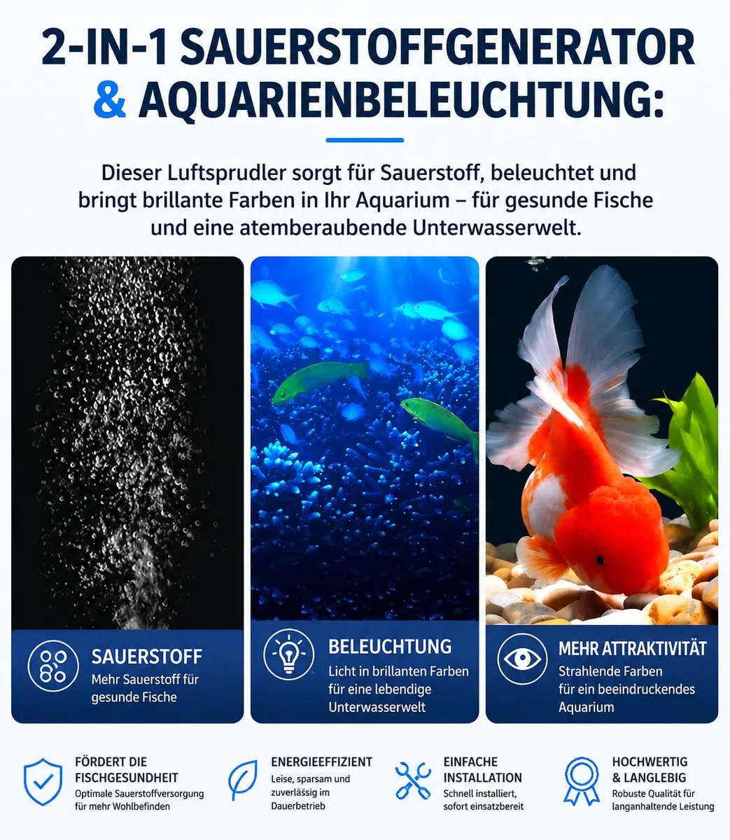 Pierre à bulles LED pour aquarium, diffuseur d'air RVB avec 7 couleurs changeantes, éclairage d'aquarium submersible et barre à bulles d'air pour eau douce et eau de mer