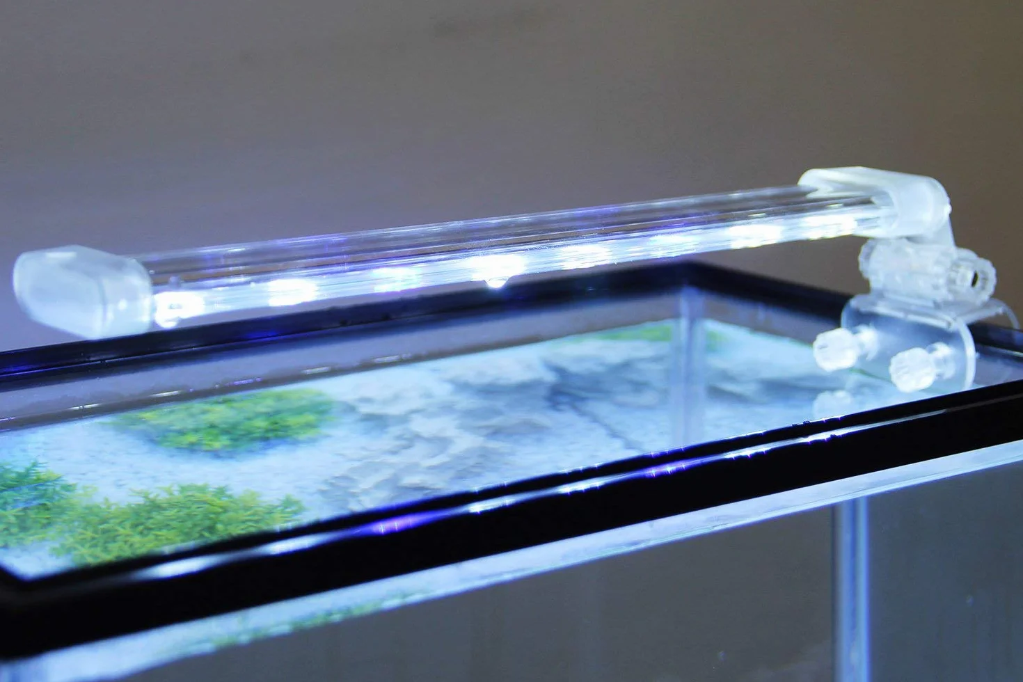 BPS Lampe d'aquarium LED Submersible pour Plantes, Lumière Blanche et Bleue 12w 400 x 40 mm