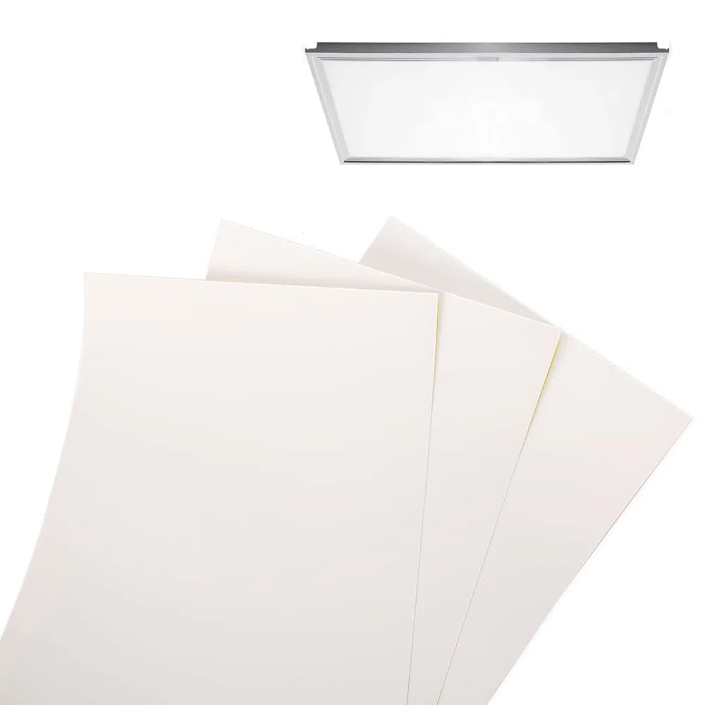 Film diffuseur de diffusion d'éclairage adhésive 21x30cm pour adoucir les lumières LED, lot de 3