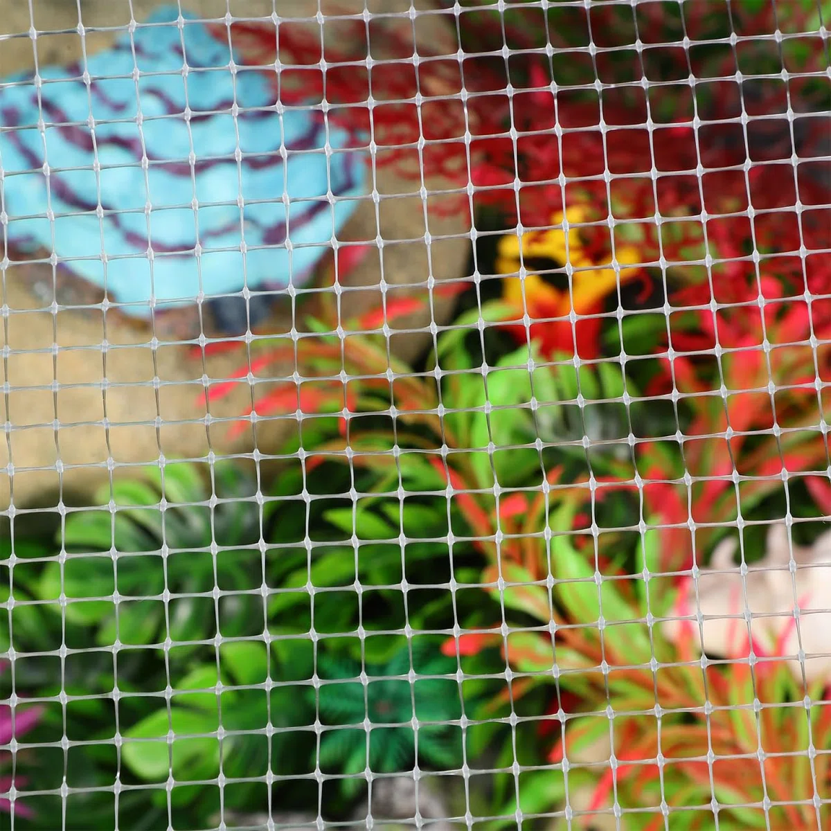 TEHAUX Couvercle D'Aquarium Filet Anti-Saut Transparent, Filet De Protection Ajustable Et DéCoupable, Accessoire Pratique pour Aquarium, EmpêChe Les Poissons De Sauter Et ProtèGe Contre Les Chats