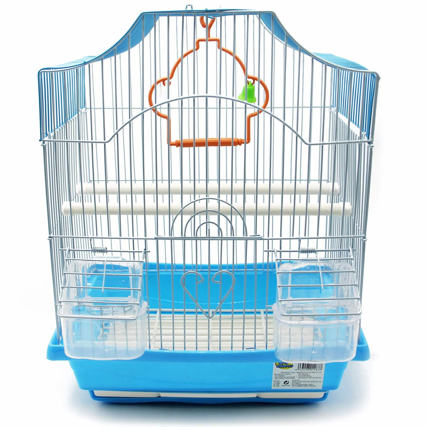 BPS Cage à Oiseaux Volière Perruche Canaris avec Mangeoire Abreuvoir Saut Perches pour Repos 30x23x39 cm Couleur Aléatoire BPS-1187