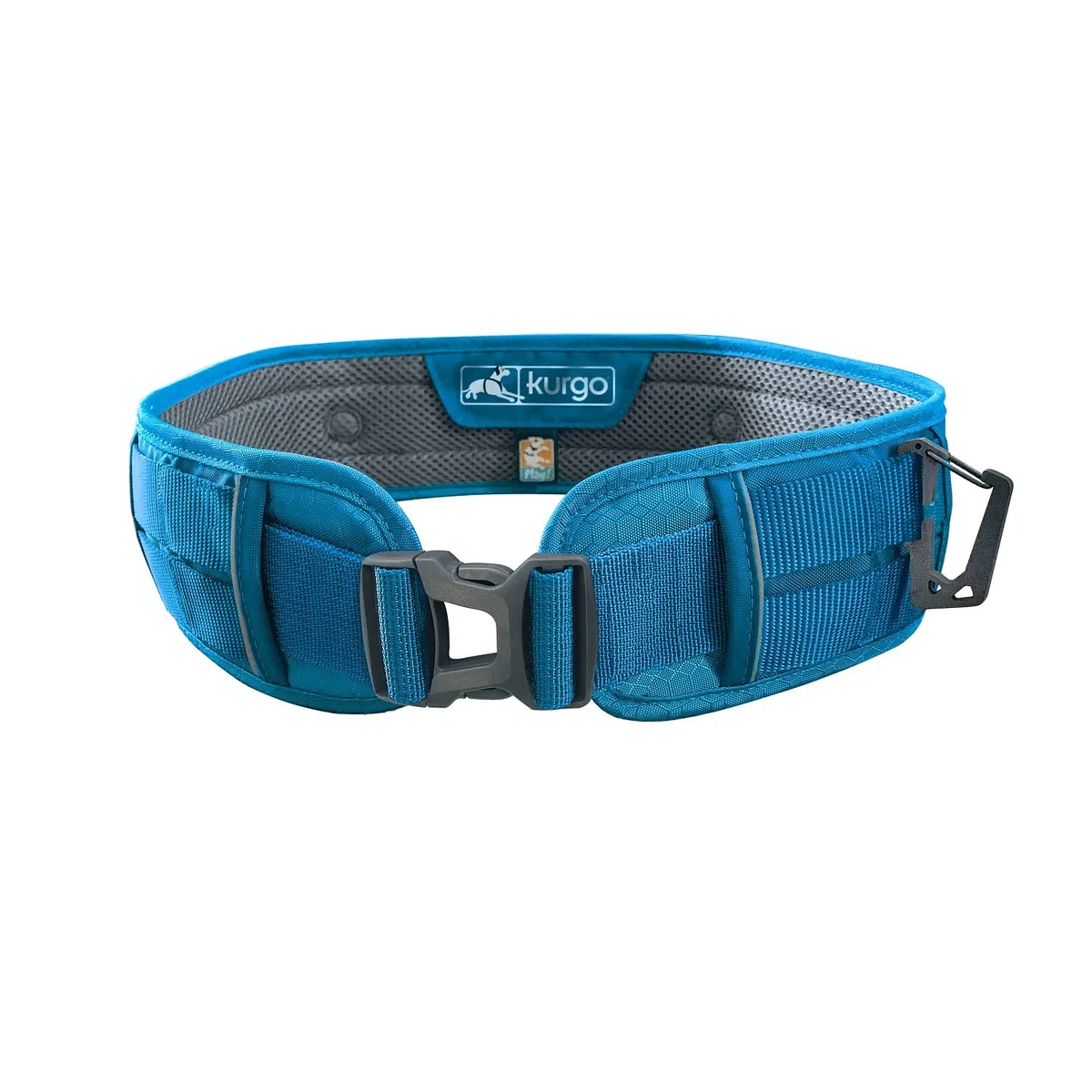 Kurgo Ceinture Ventrale RSG, Ceinture de Course ou Promenade Mains Libres Canicross, réglable, Bande réfléchissante, Compatible Molle, Bleue