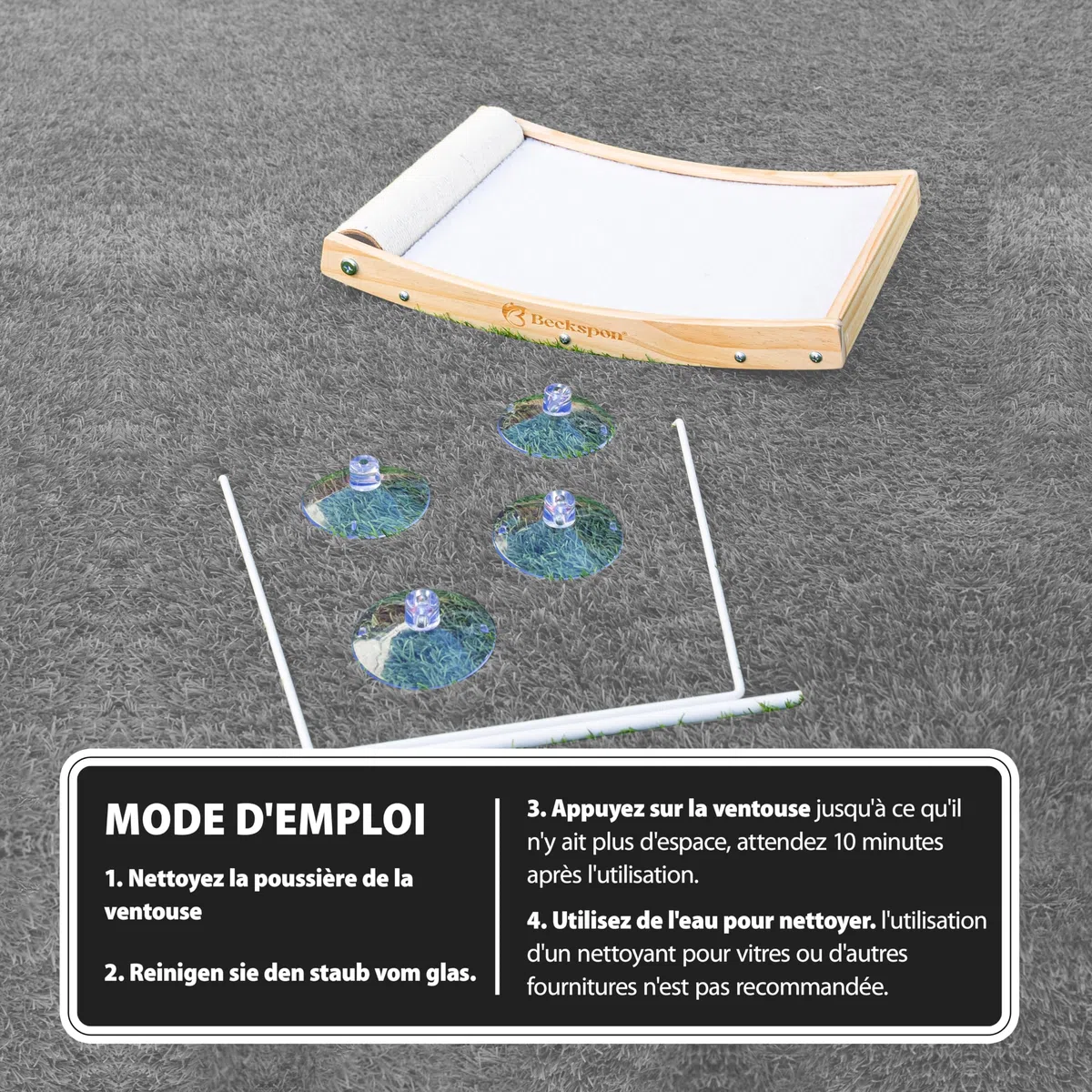 Hamac pour chats avec grattoir intégré | Lit pliable | Supporte jusqu'à 20 kg | Couleur beige