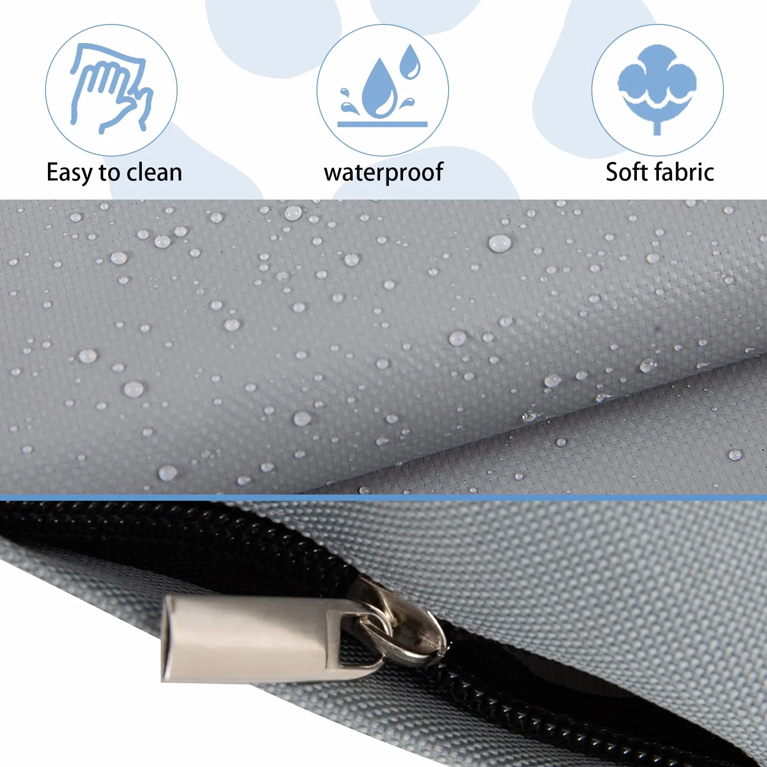 Housse de rechange imperméable pour lit de chien – Protège-matelas pour coussin de chien (taille XL : 116,8 x 73,7 x 10,2 cm, convient pour cage de 106,7 cm)
