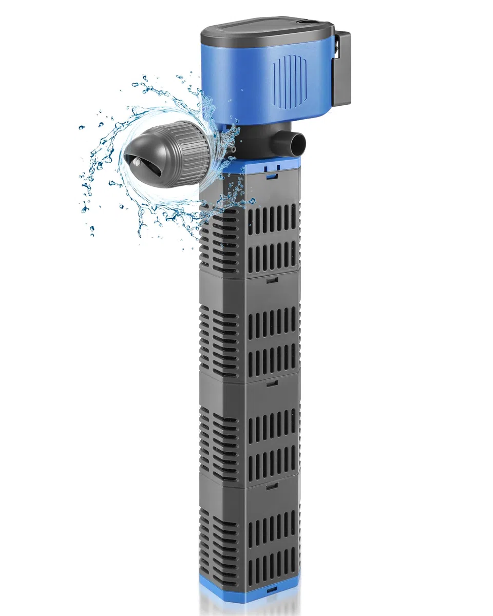 Filtre d'aquarium Interne avec débit, débit d'air réglable, Faible Bruit et Silencieux (42w)