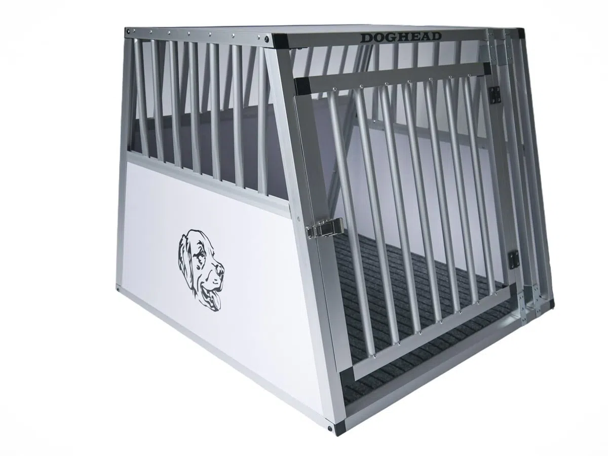 Doghead Boîte de transport pour chien en aluminium - 80 x 85 x 69 cm - Confort - Boîte de transport pour chien