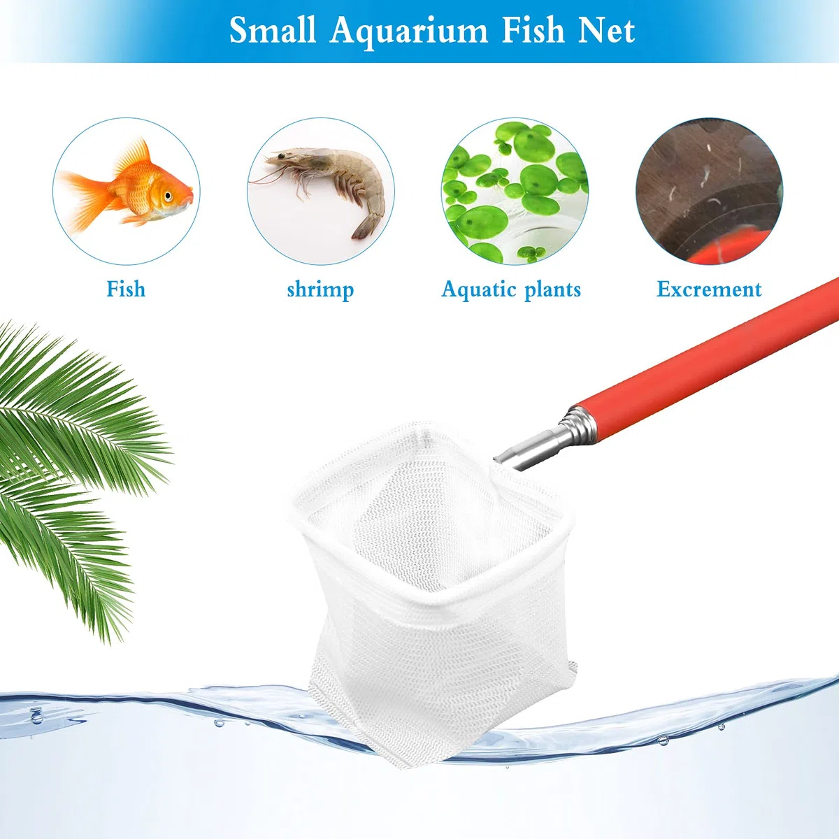 Épuisette de Pêche, 2 Pcs Épuisettes de Pêche Télescopique Utilisent Une Conception Rétractable, Filet de Pêche Télescopique en Matériau Souple, Filet de Pêche pour Aquarium ne Nuira Pas au Poisson
