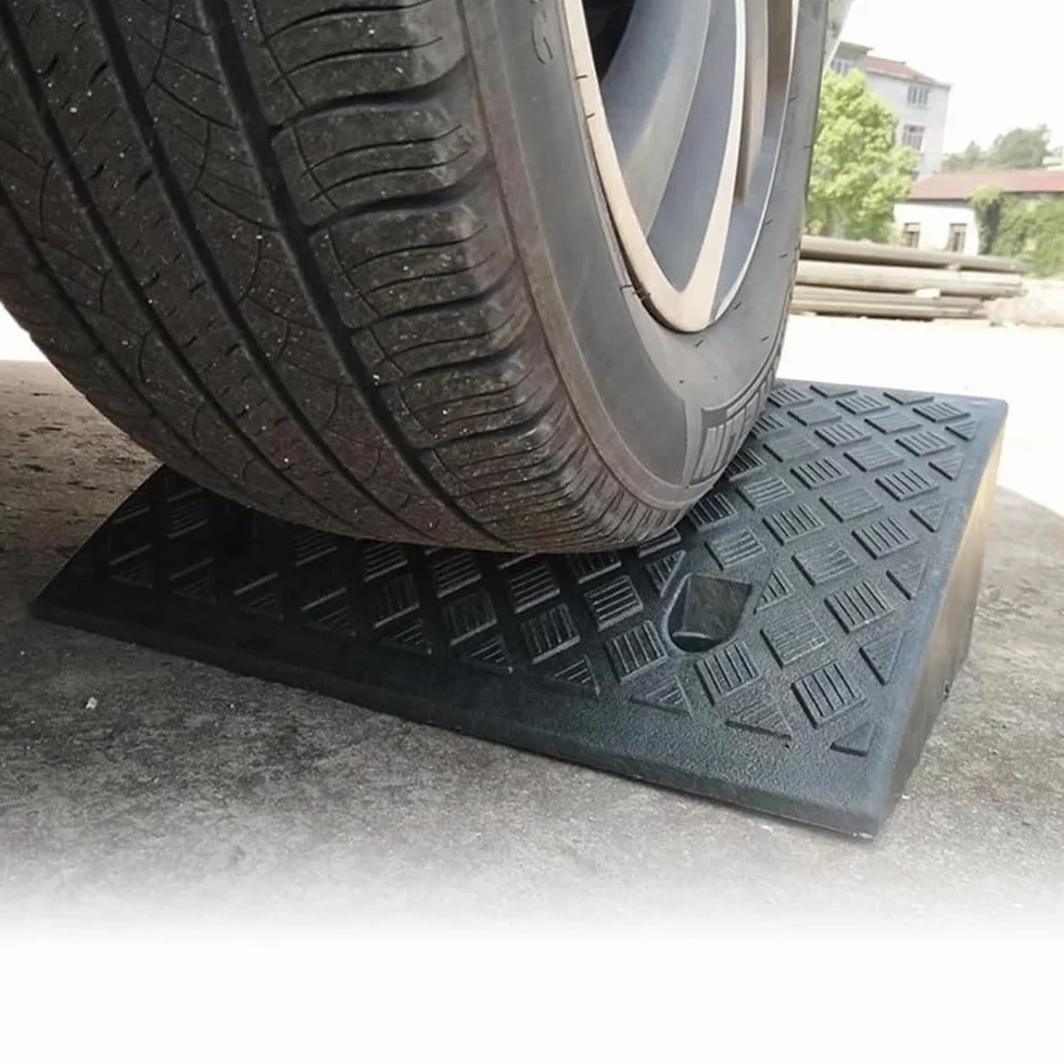 Rampe en Caoutchouc De Trottoir, Rampe De Seuil pour Marche Hauteur 5-13 Cm, Noir, Plastique, 50 * 22 * 5cm (50 * 27 * 9cm)