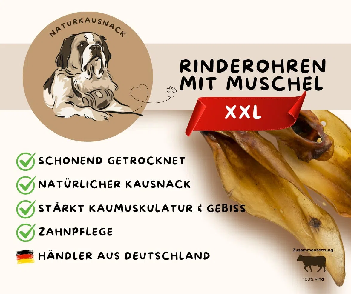 'bovins oreilles avec coquillage – Dans XXL – de warnick S Aliments Pour Animaux Service