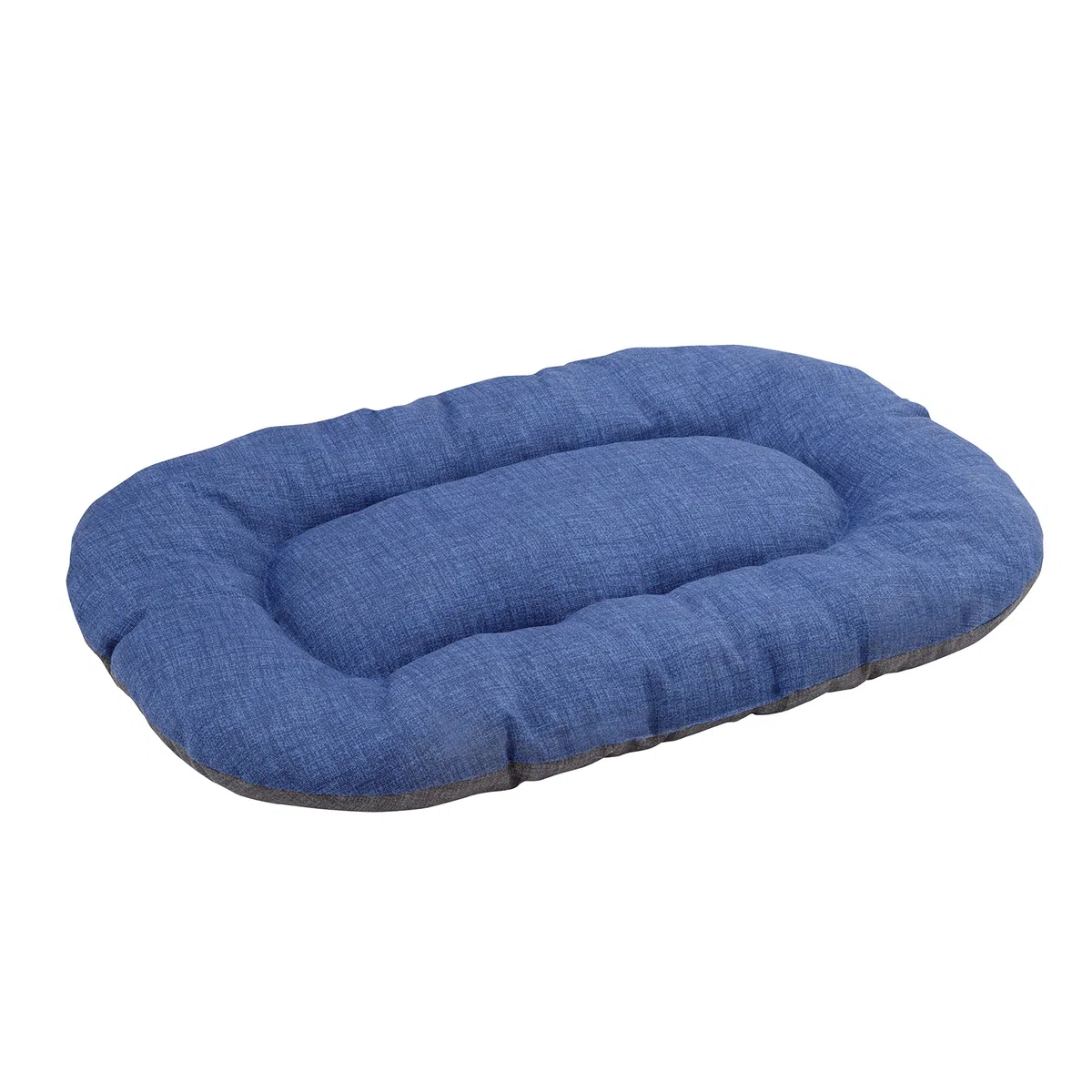 Baroni Home Coussin Rembourré pour Chien et Chat, Made in Italy, Panier Animaux Doux Double-Face, Lit pour Animal Confortable et Facile à Nettoyer, Gris et Bleu, 57x90x8 cm (L)