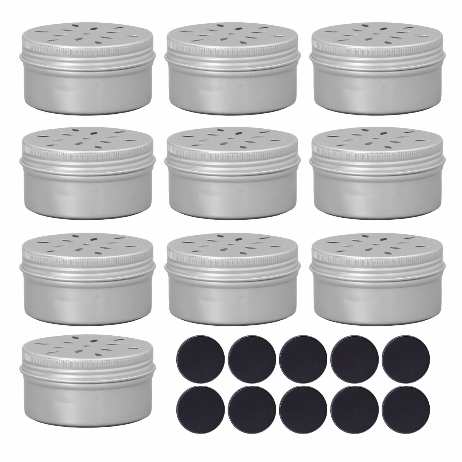 RIZGHWOY 10 Canettes de Dressage d'Odeurs pour Chiens, Kit Olfactif Canin, Conteneurs en Aluminium avec Points Magnétiques pour Activités de Dressage