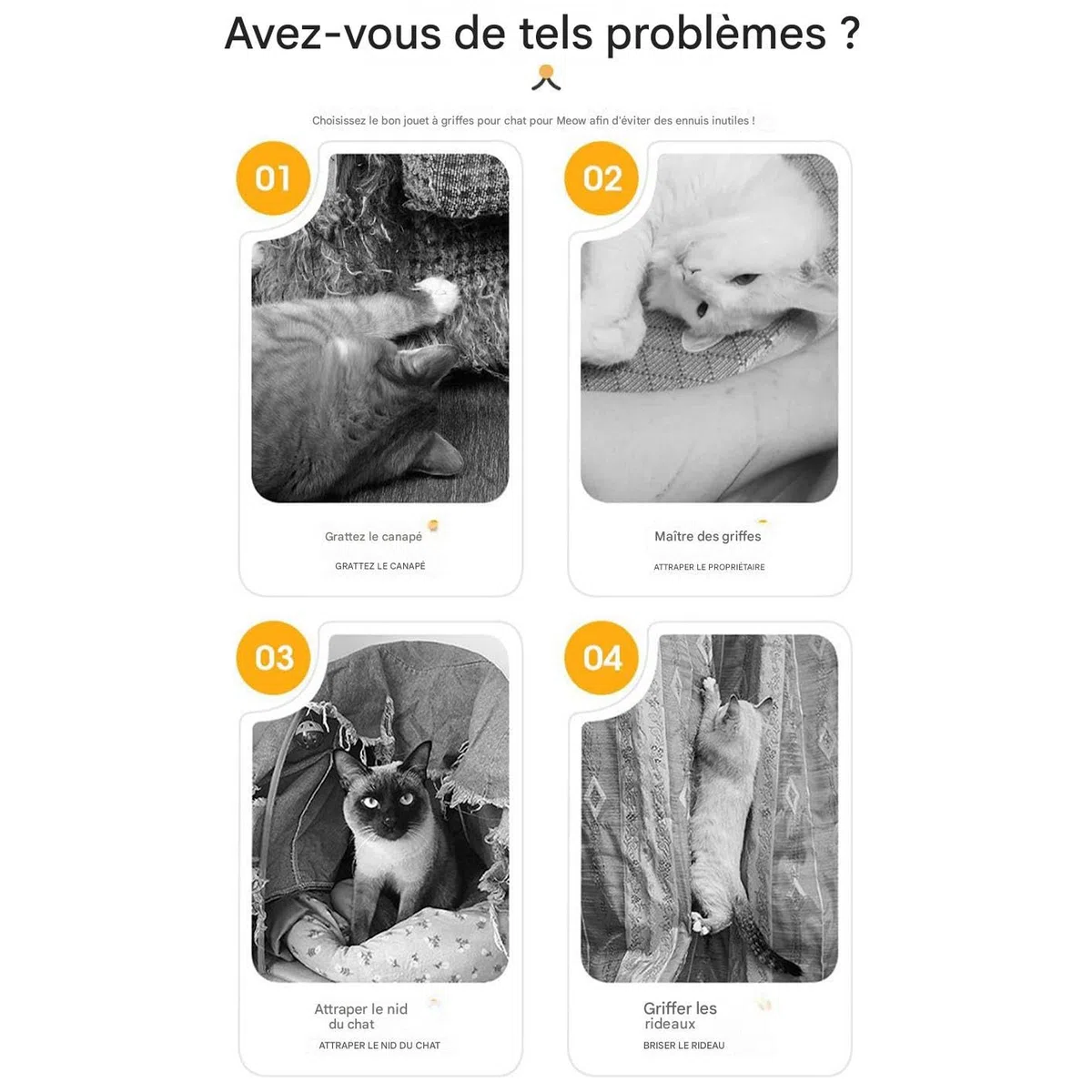 Griffoir Ovale Sisal - Griffe À Chat Salon Multifonction, Planche À Gratter pour Chat avec Base Antidérapante pour Jouer Et Se Reposer, Protège-Meubles Contre Les Griffures De Chats