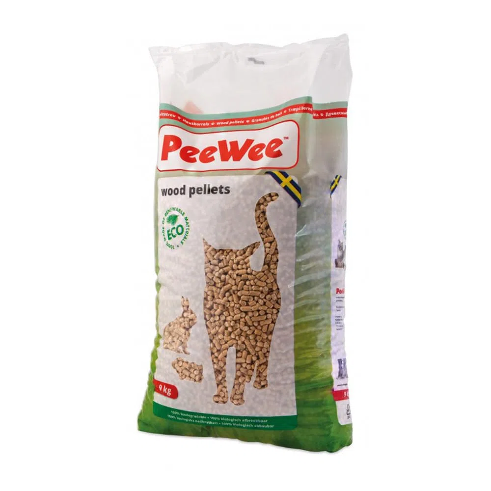 Peewee Litière en granulés de Bois pour Chat, 14 litres