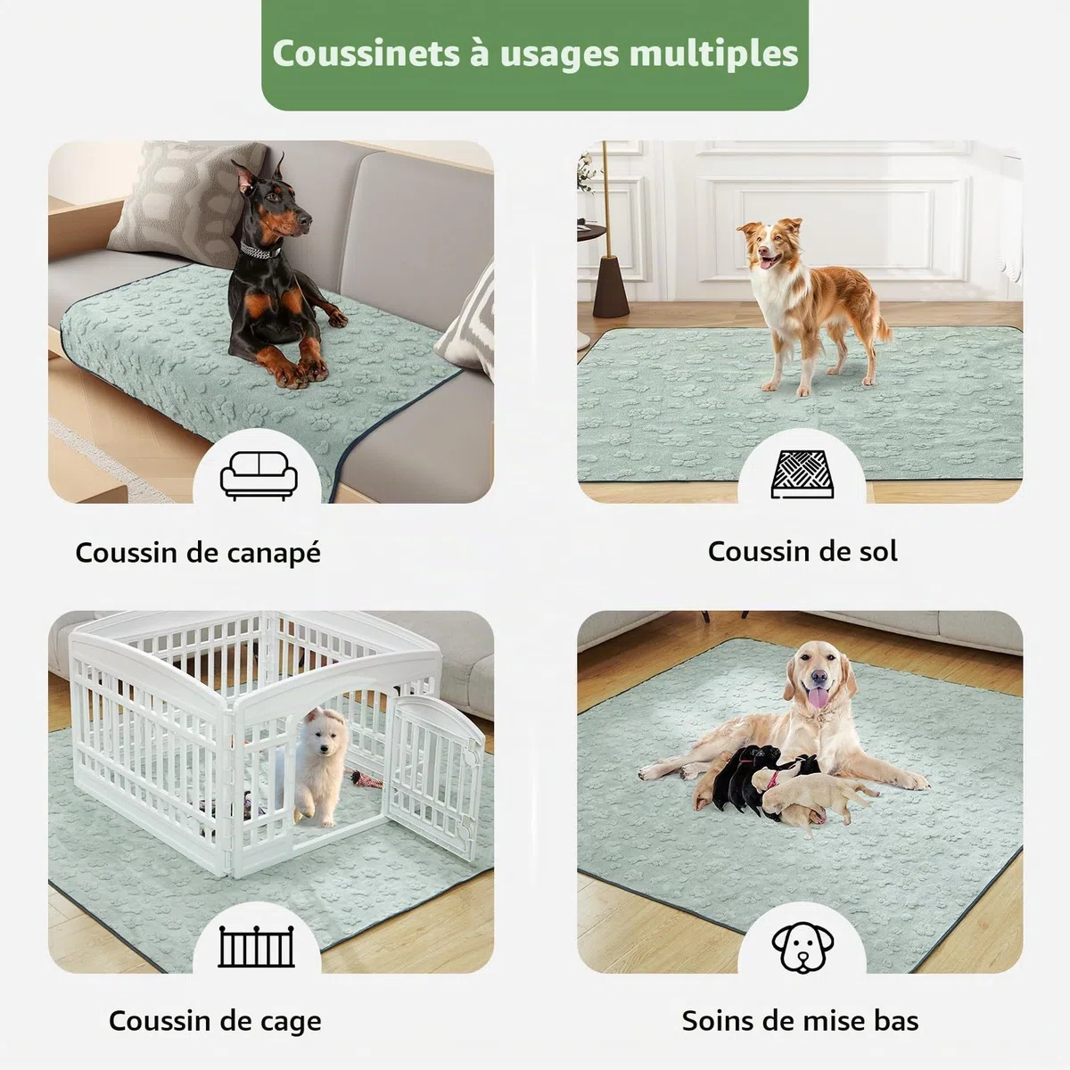 Tapis Super absorbants pour Chiots, Doux et Souples, pour Chiens et cochons d'Inde, imperméables