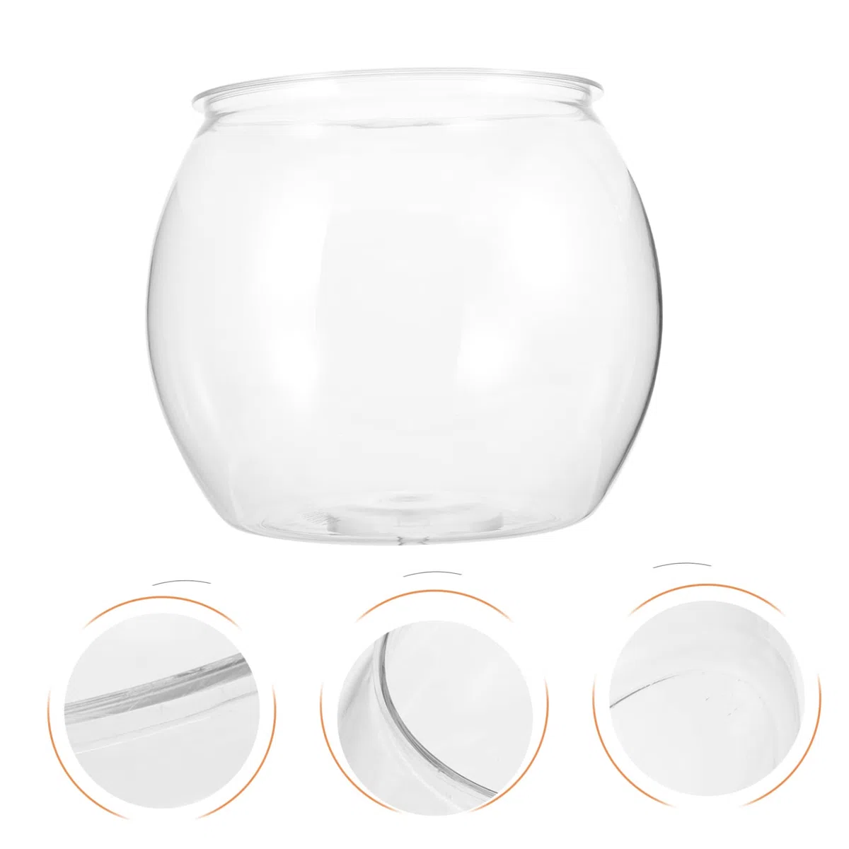 Sosoport Bocal à Poissons Plastique Transparent pour Aquarium De Bureau Bol De Poisson Décoratif Récipient pour Micro-Paysage