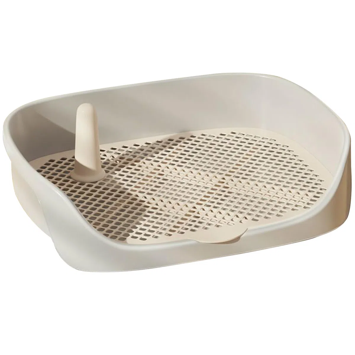 Gamelle de toilette pour chien - 15,8 x 11,8 x 4,3 cm - Dans toilettes amovibles pour chien en plastique - Entraîneur pour petits animaux de compagnie - Lavable pour petits chiens et chiots (bla