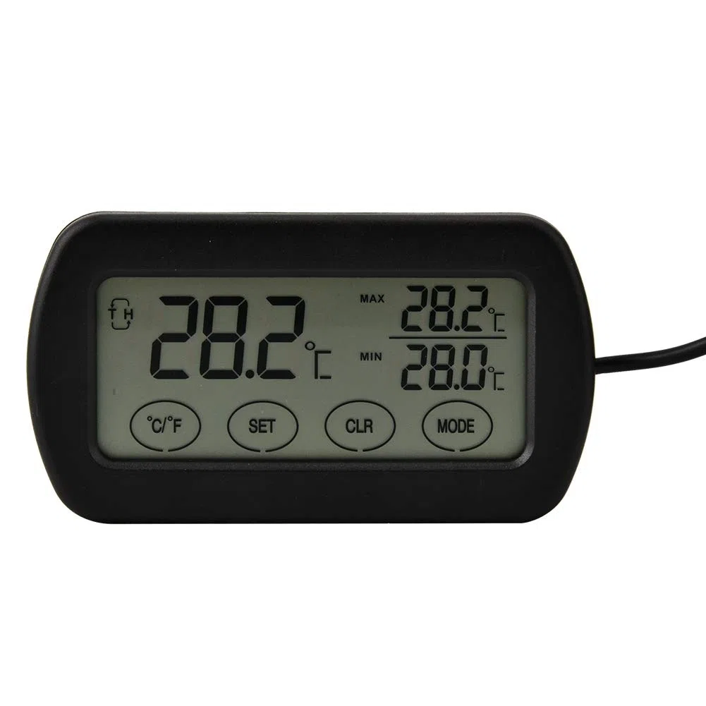 Tnfeeon Thermomètre, hygromètre, Affichage LCD numérique, thermomètre et hygromètre pour incubateur d'oeufs, réservoir de Reptiles, indicateur de température intérieure et d'humidité extérieure