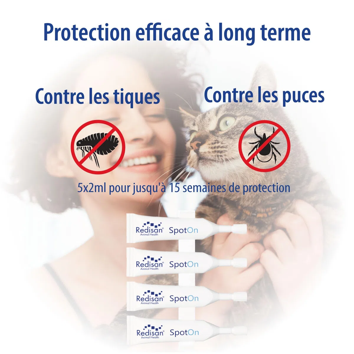 Spot on pour Chats I Anti-tiques à Base de Plantes sans Chimie I Protection Efficace Contre Les puces et Les tiques I Jusqu'à 15 semaines de Protection