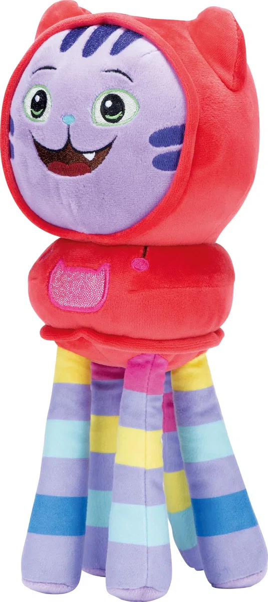 Schmidt Spiele 42789 Gabbys Dollhouse DJ Herbe à Chat, en Peluche, 28 cm, Noir