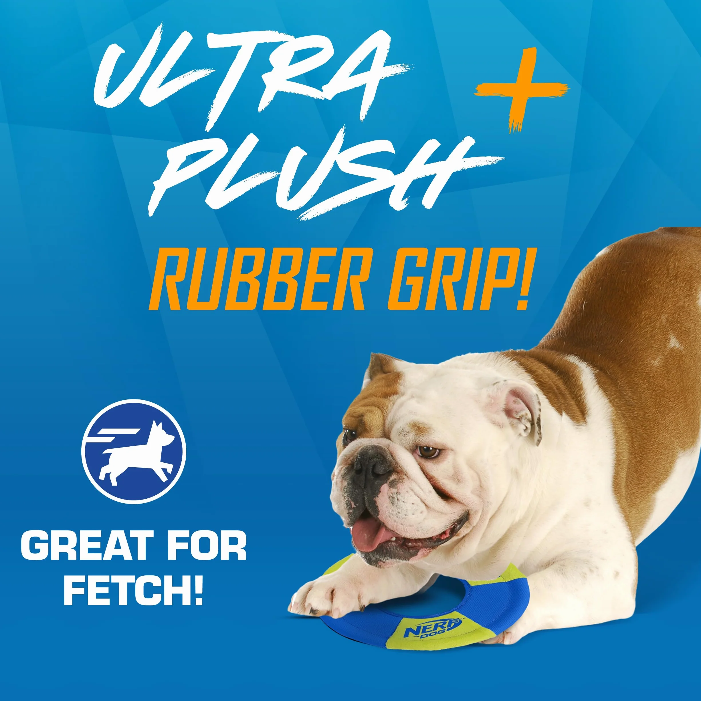 Nerf Dog Lot de 2 Jouets pour Chien avec Anneau à Lancer et à Tirer - Disque Volant, léger, Durable et résistant à l'eau - 22,9 cm de diamètre - pour Les Races de Taille Moyenne - Vert et Orange