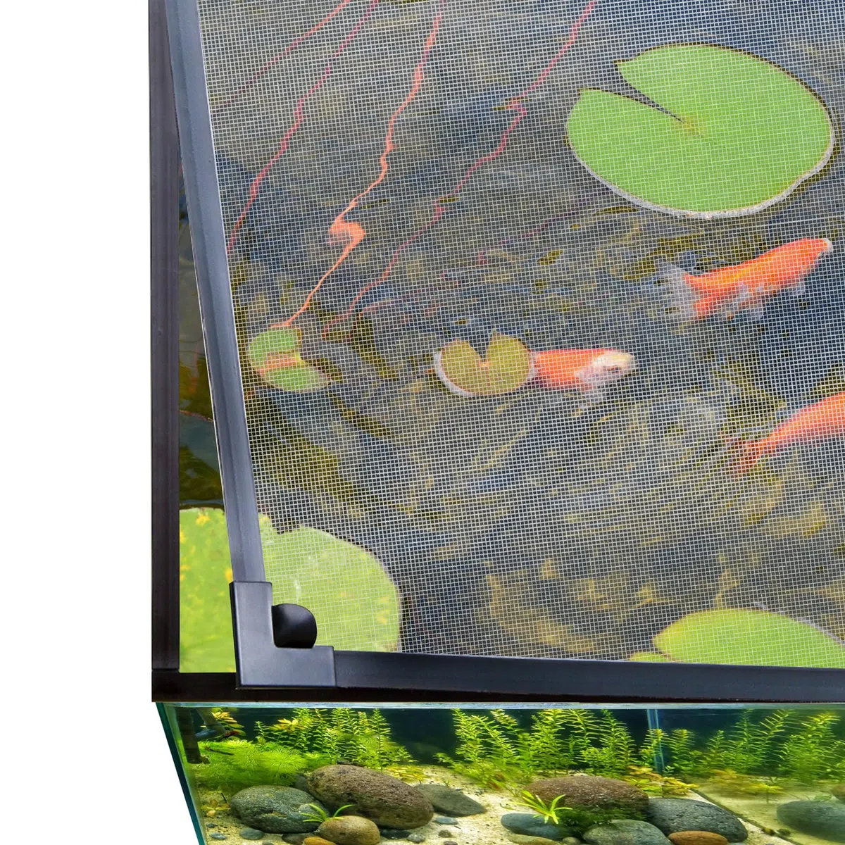 Filet magnétique Anti-Ressort pour Aquarium Attraction magnétique Protection en Maille Protège Les Poissons de l'aquarium
