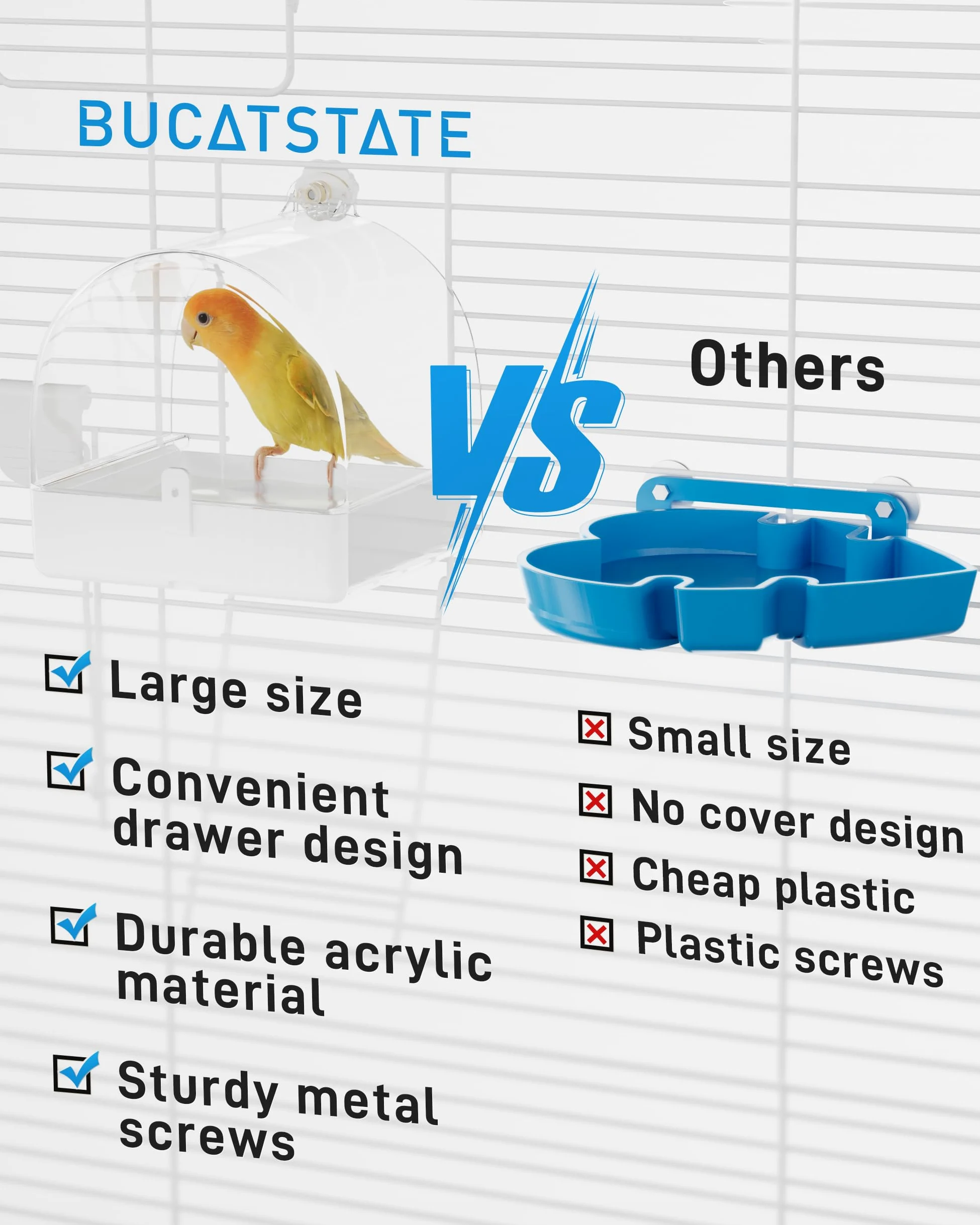 BUCATSTATE Bird Bathroom Transparent