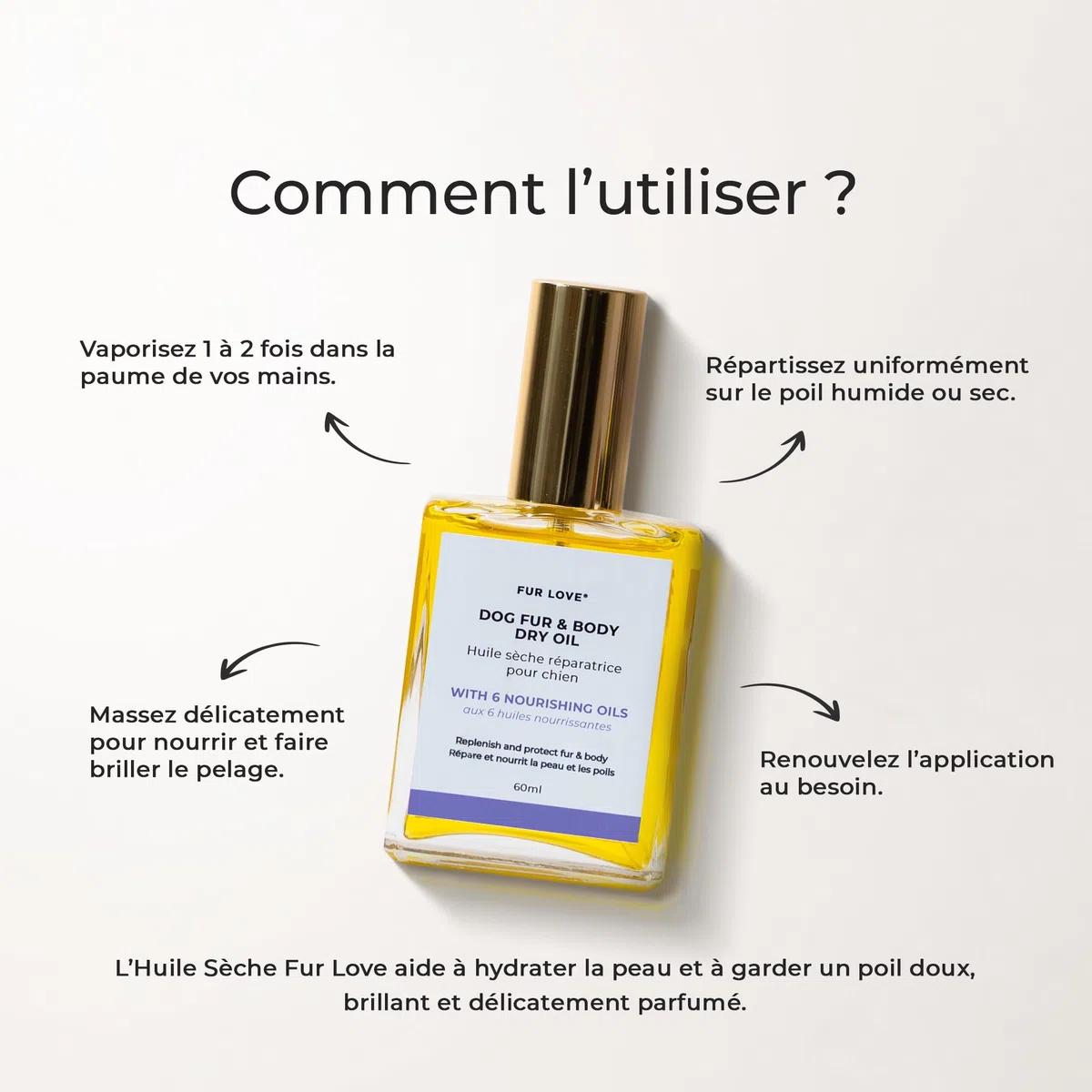 Huile De Soin Chien Argan Et Bourrache – Hydratation Peau, Poil – Nutrition Et Brillance – Texture Légère sans Effet Gras – Soin pour Chien Quotidien Pelage - Poil Sec ou Humide