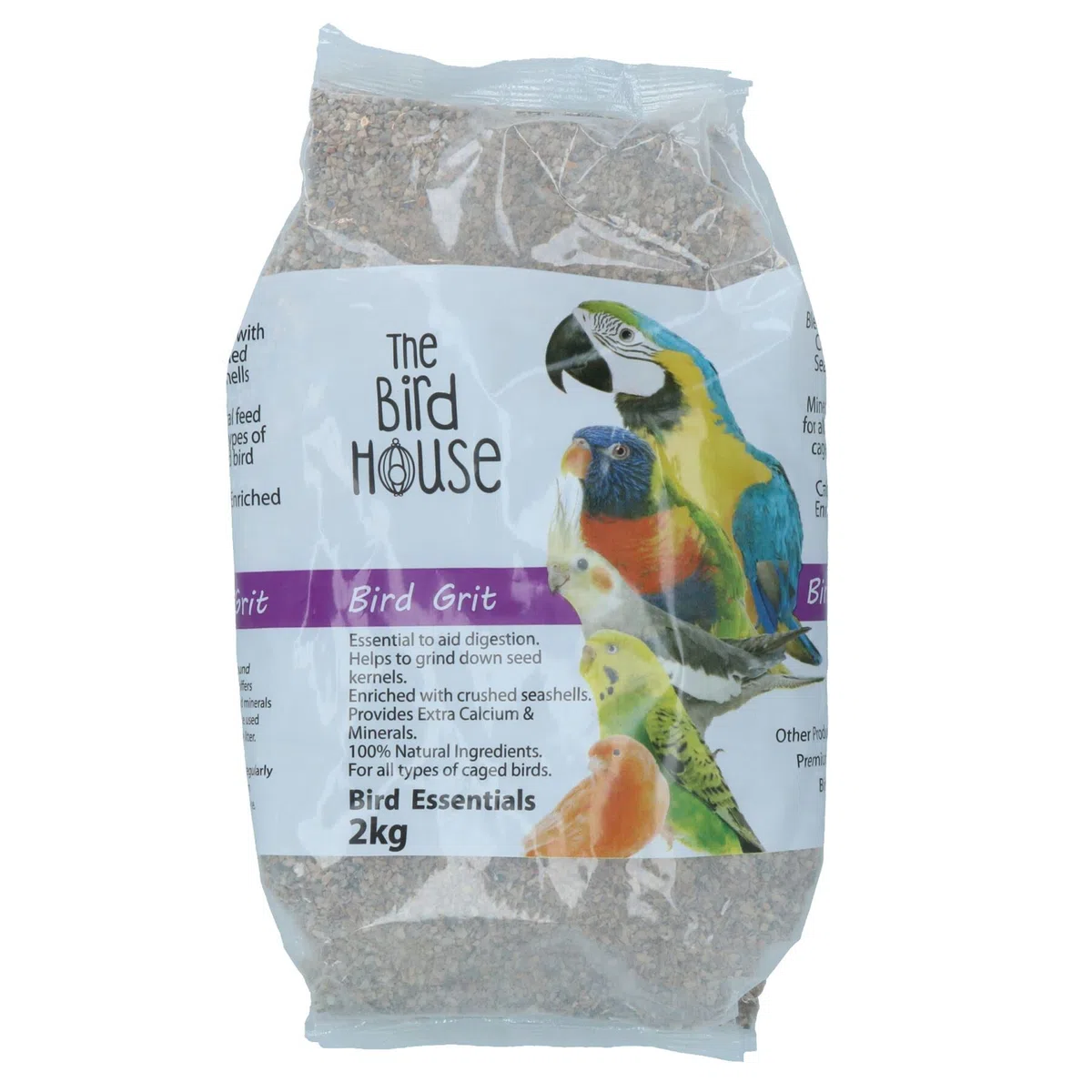 AB Tools Litière pour cage à oiseaux 2 kg avec huîtres moulues calcium et minéraux Aide à la digestion