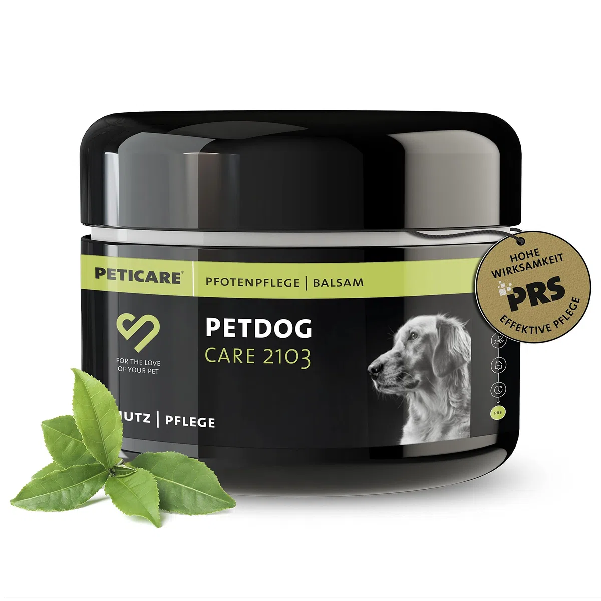Peticare Chien Baume pour Pattes - Soin de Protection en Cas d'inflammation, Protege Coussinet gerce ou Fragile, Évite durcissement, Protection Contre Sel en Hiver, Pommade Creme - petDog Care 2103