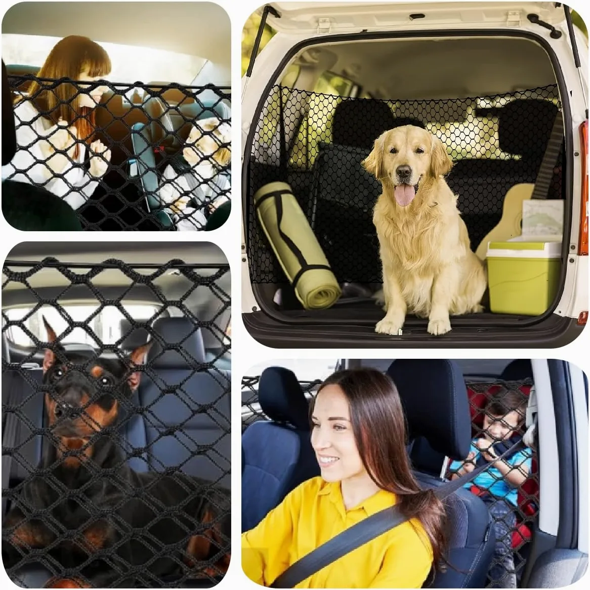 Barrière De Voiture pour Chien, Filet De Séparation Praktisches Sicherheitsbarriere für den Kofferraum - 120 * 70cm
