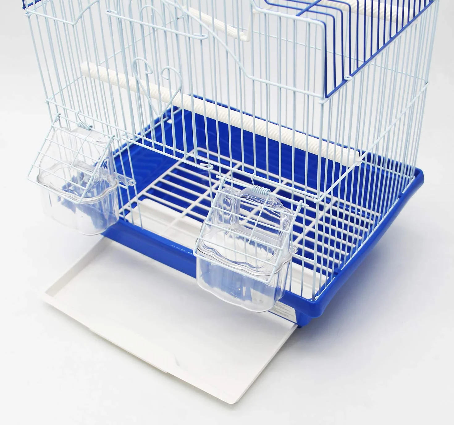 BPS(R) BPS Cage à oiseaux en métal avec mangeoire abreuvoir cuvette Couleur envoie au hasard 30 x 23 x 39 cm BPS-1229