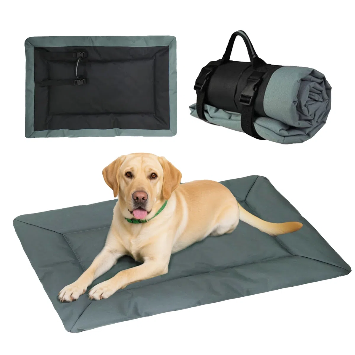 Tapis Chien Voyage, Extérieur pour Animaux De Compagnie Multifonction Matelas, Gris, Matelas pour Chien & Chat Imperméable, Gris, Imperméable, Pliable, Lavable