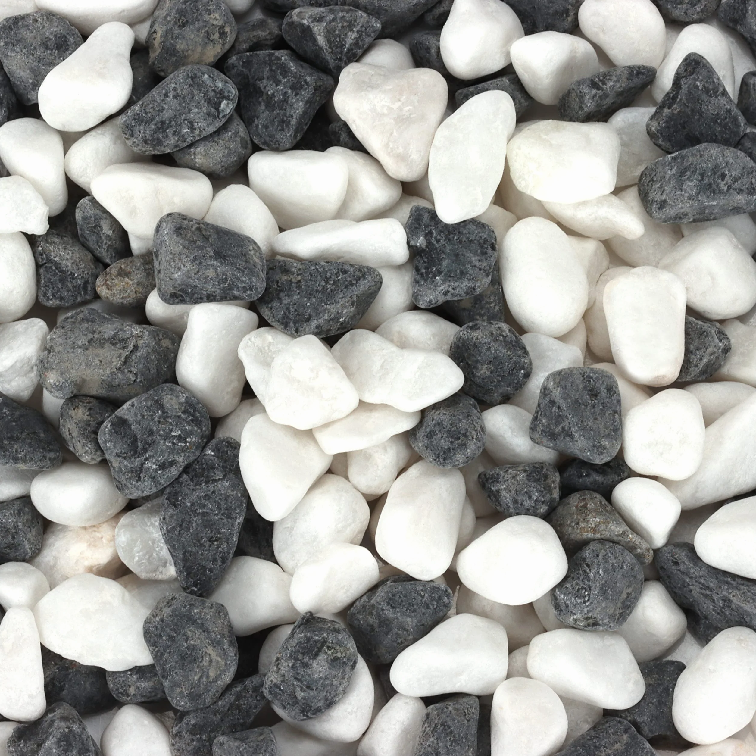 Belle Vous Gravier Decoratif Gris & Blanc Naturel (Sac de 3,6 kg) Cailloux Decoratif pour Vase de 1,4-2,6 cm - Pierres Décoratives de Rivière pour Plante, Jardin, Aquarium, Maison & Jardin