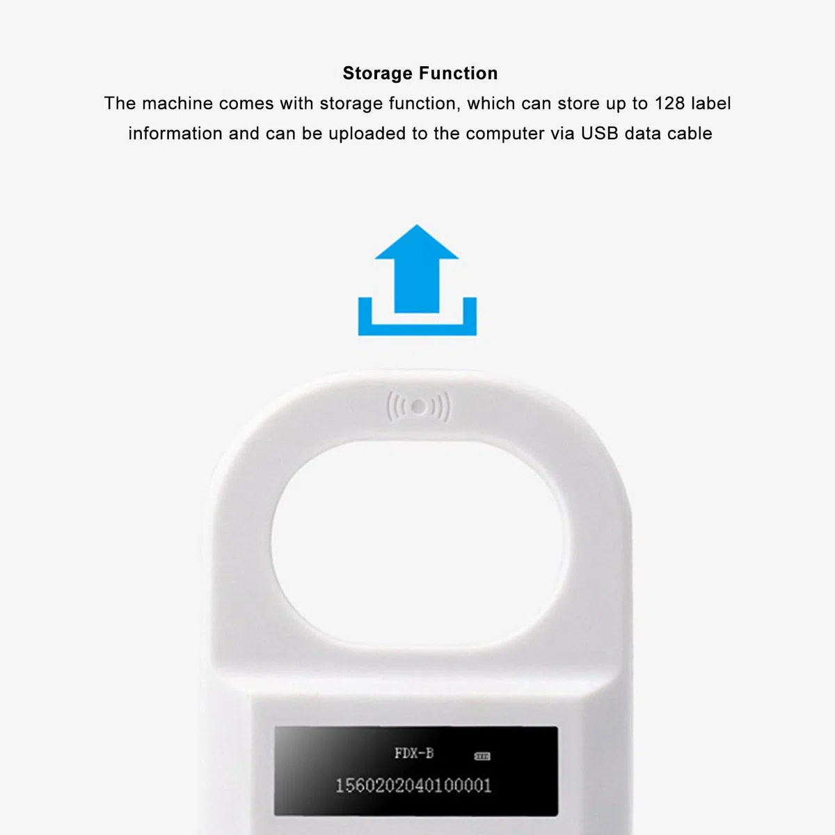 Lecteur D'étiquettes à Micropuce, Rechargeable par USB, Scanner D'étiquettes D'Animaux, Scanner D'identification de Puces pour Animaux de Compagnie, Lecteur de Puces pour Chiens,