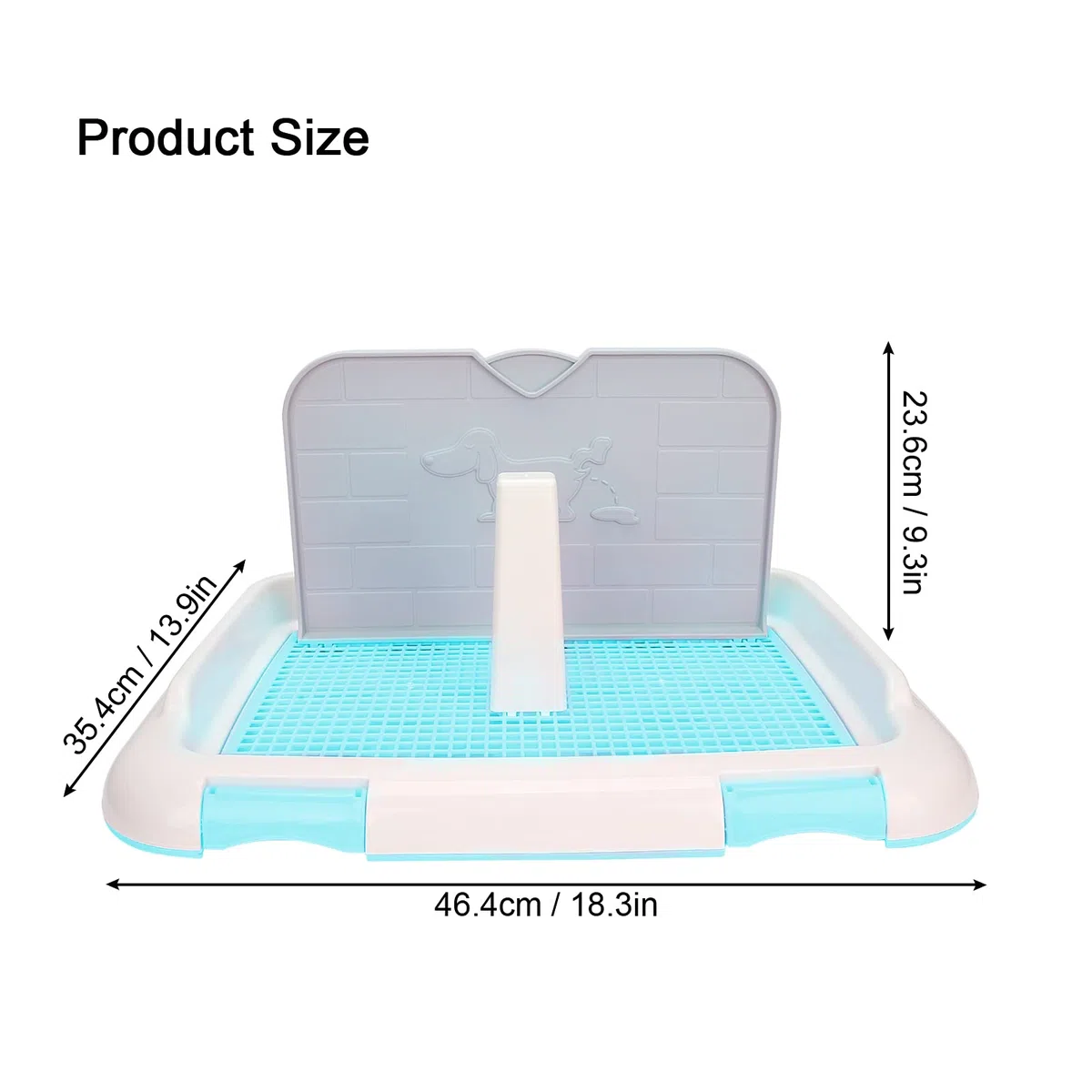 Toilettes pour Chien, Toilettes d'intérieur pour Chat et Chiot avec Mur simulé pour Chiens mâles pour Petits Chiens(Bleu)