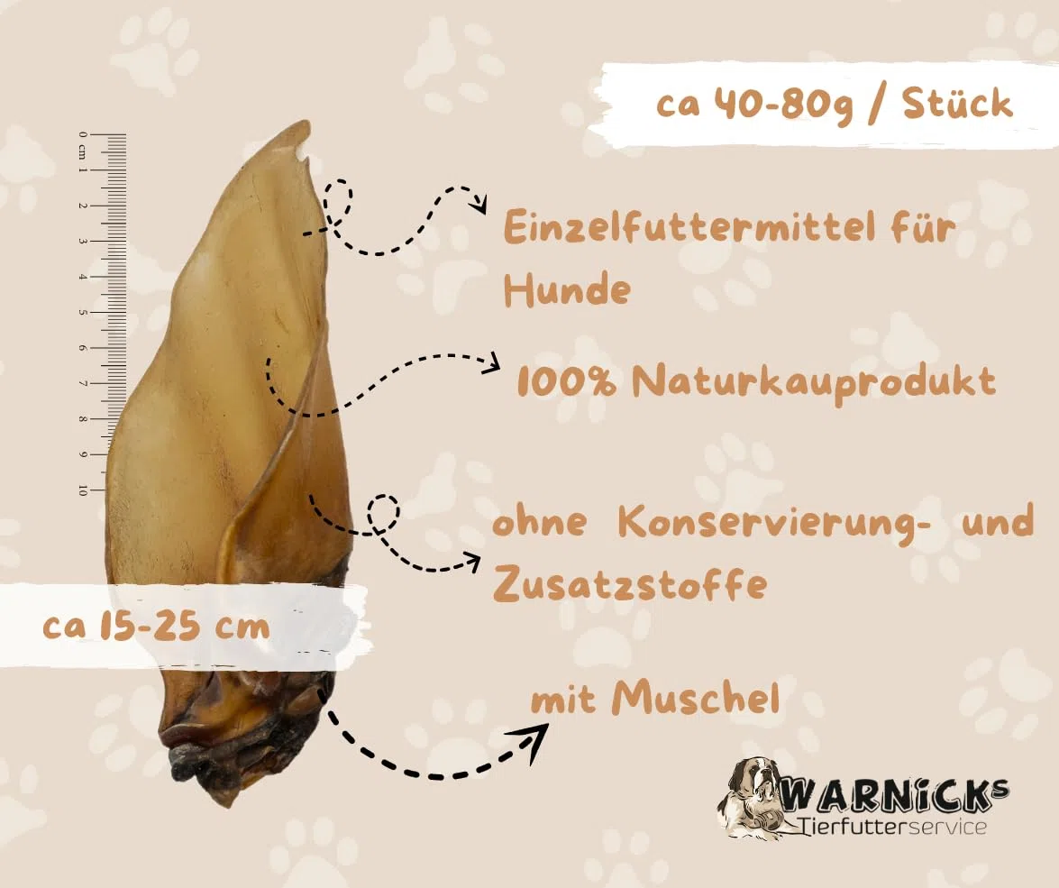 'bovins oreilles avec coquillage – Dans XXL – de warnick S Aliments Pour Animaux Service
