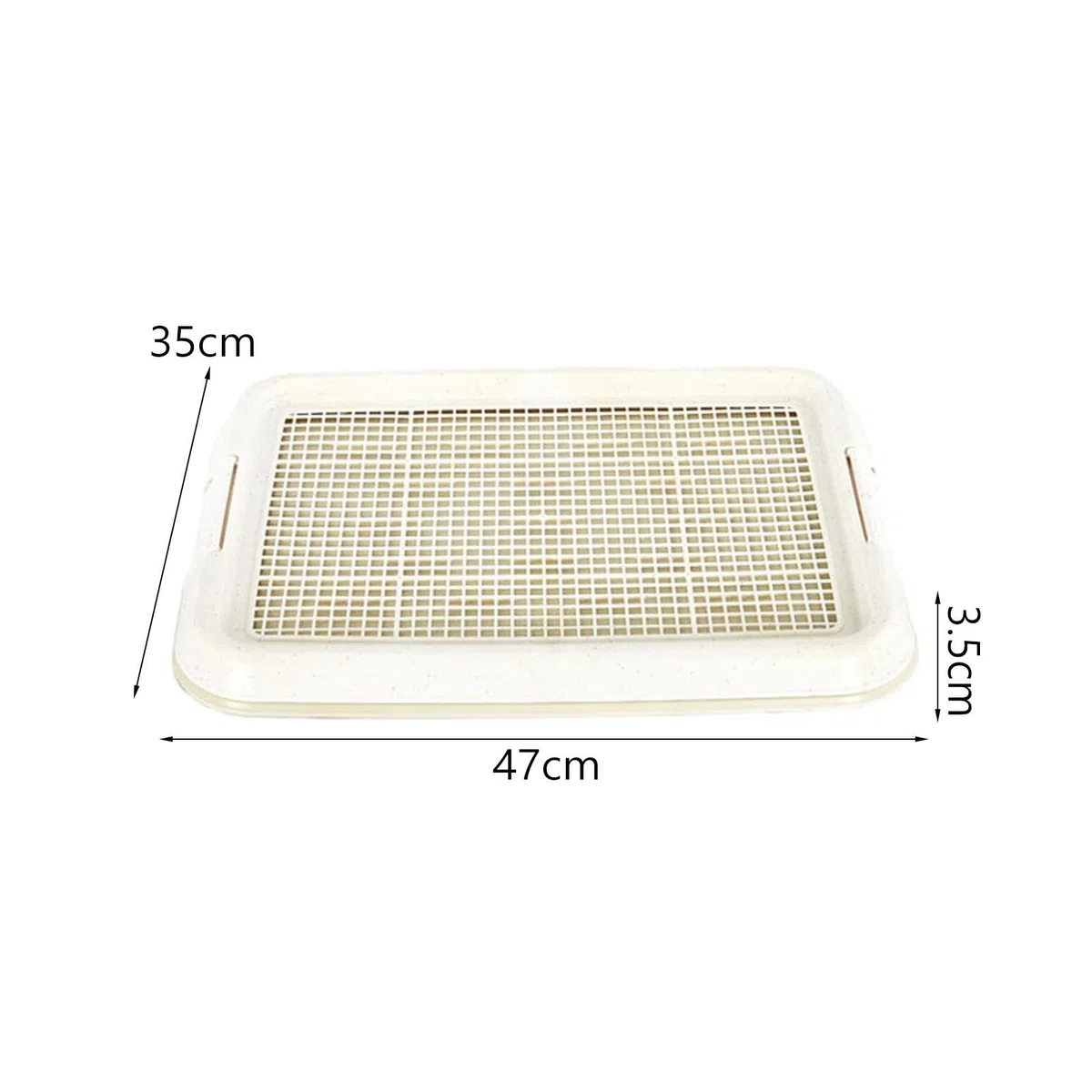 MagiDeal Pot de Toilette pour Chien, Facile à Nettoyer, intérieur Amovible, antidérapant, litière pour Chien, Plateau d'entraînement en Maille pour Chiens de, Blanc
