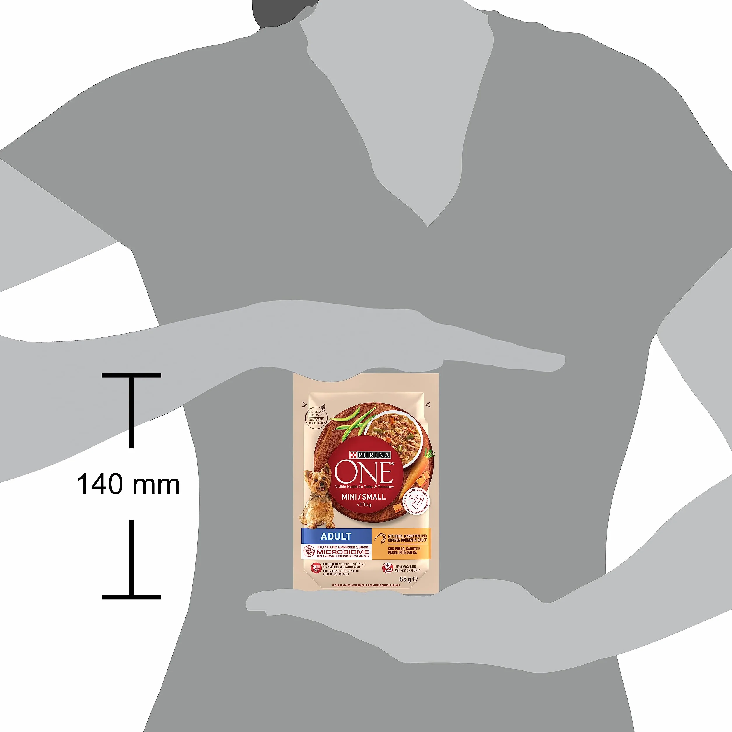PURINA One Mini/S Lot de 26 boîtes de Nourriture Humide pour Chiens de Petite Taille, Riches en Poulet et légumes, 26 x 85 g