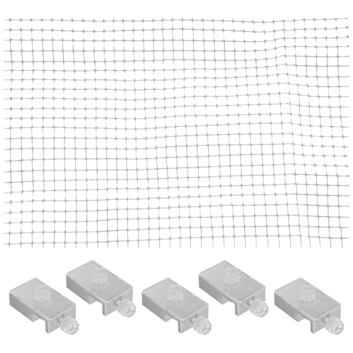 TEHAUX Couvercle D'Aquarium Filet Anti-Saut Transparent, Filet De Protection Ajustable Et DéCoupable, Accessoire Pratique pour Aquarium, EmpêChe Les Poissons De Sauter Et ProtèGe Contre Les Chats