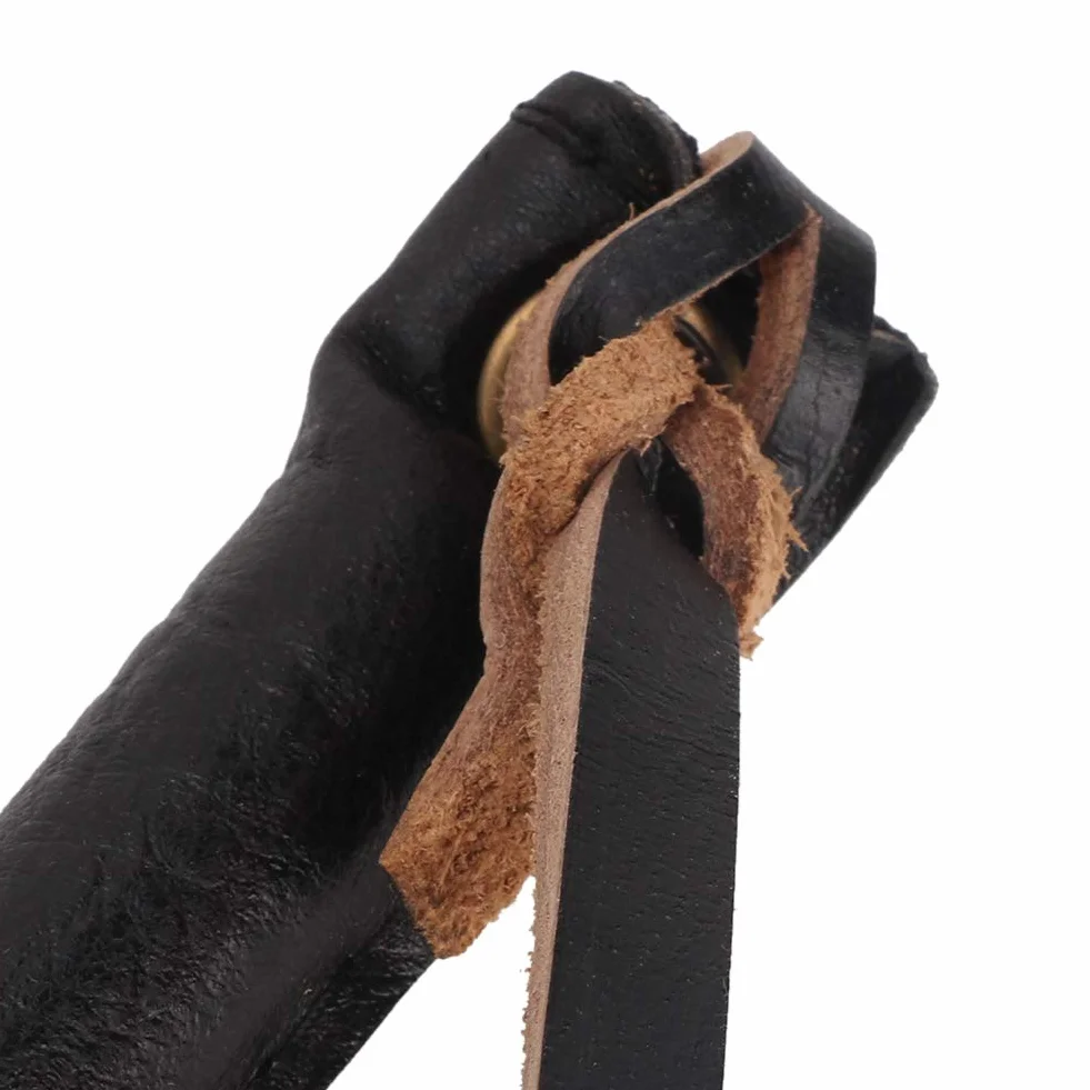 Fouet de Dressage en Cuir de Haute qualité pour Animaux de Compagnie, Prise Confortable, Poignée en Bois, Coups de Sonnerie, Jouets Interactifs pour Construire de Bonnes Relations avec les
